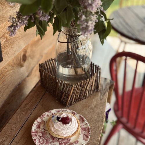 tartelette sirop de lilas et fraises